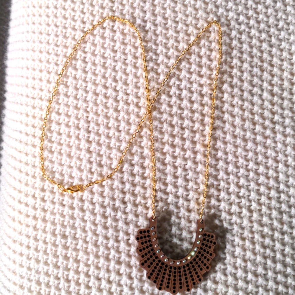 RBG-inspired dissent collar necklace